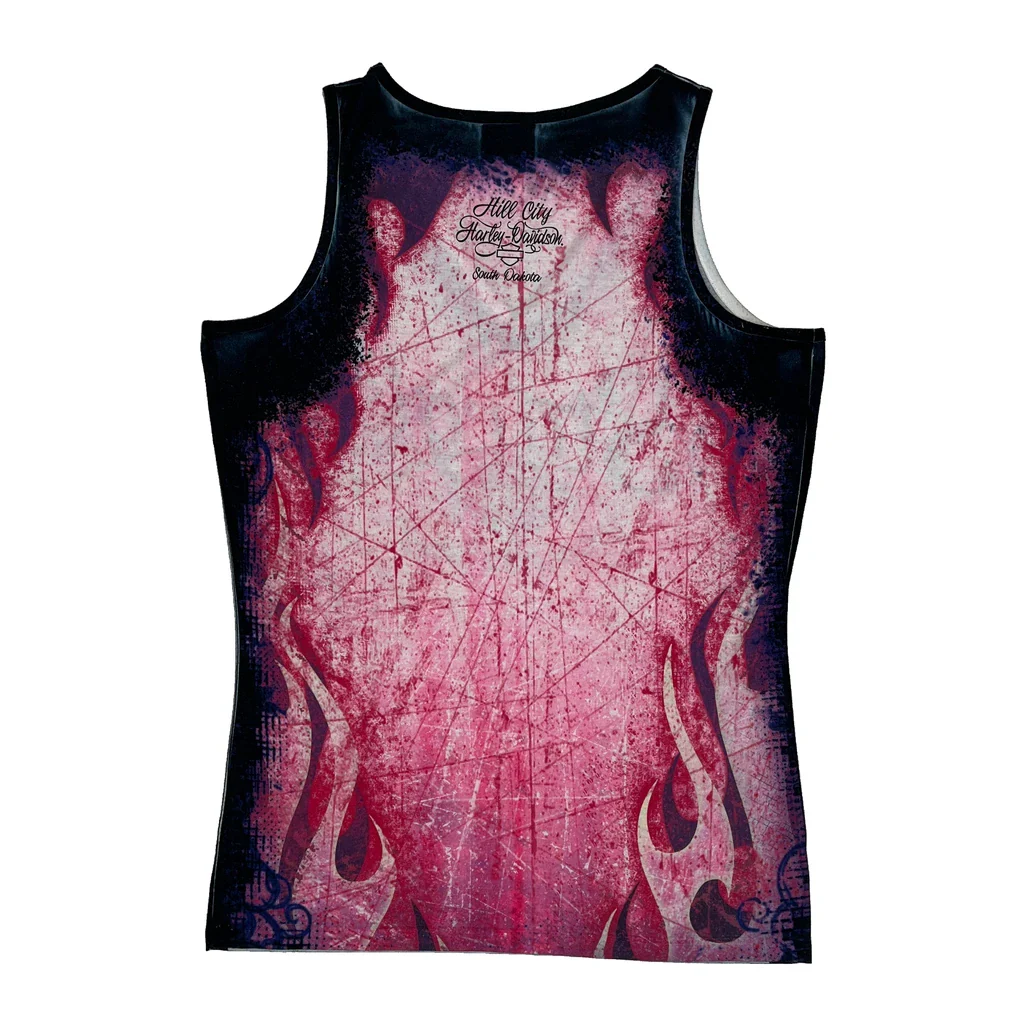 Sturgis 2014 Black Hills Rally Harley Davidson Graphic Vest - Large Pink Polyester - Image 2
