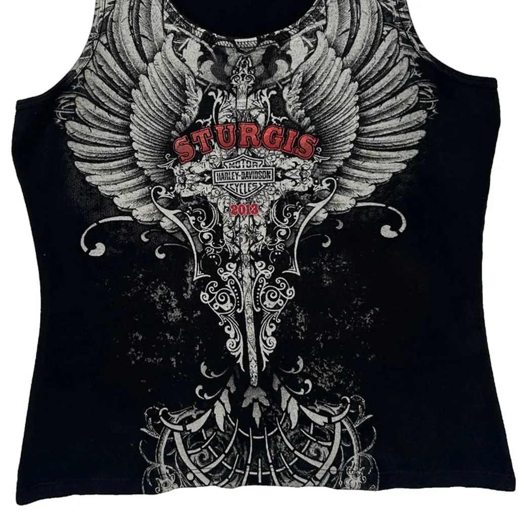 Sturgis 2018 Harley Davidson Graphic Tank Top - XL Black Cotton - Image 5