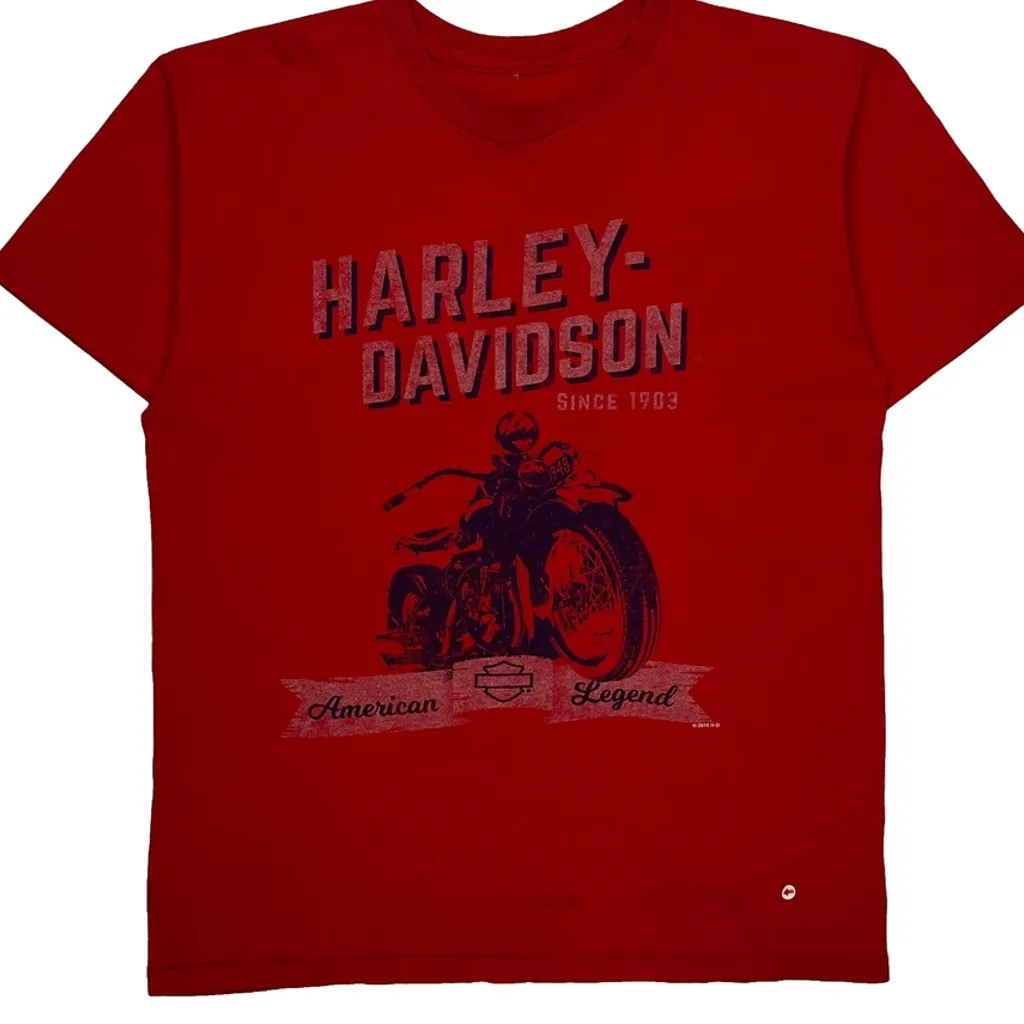 Sturgis Harley Davidson T-Shirt - Small Red Cotton - Image 5