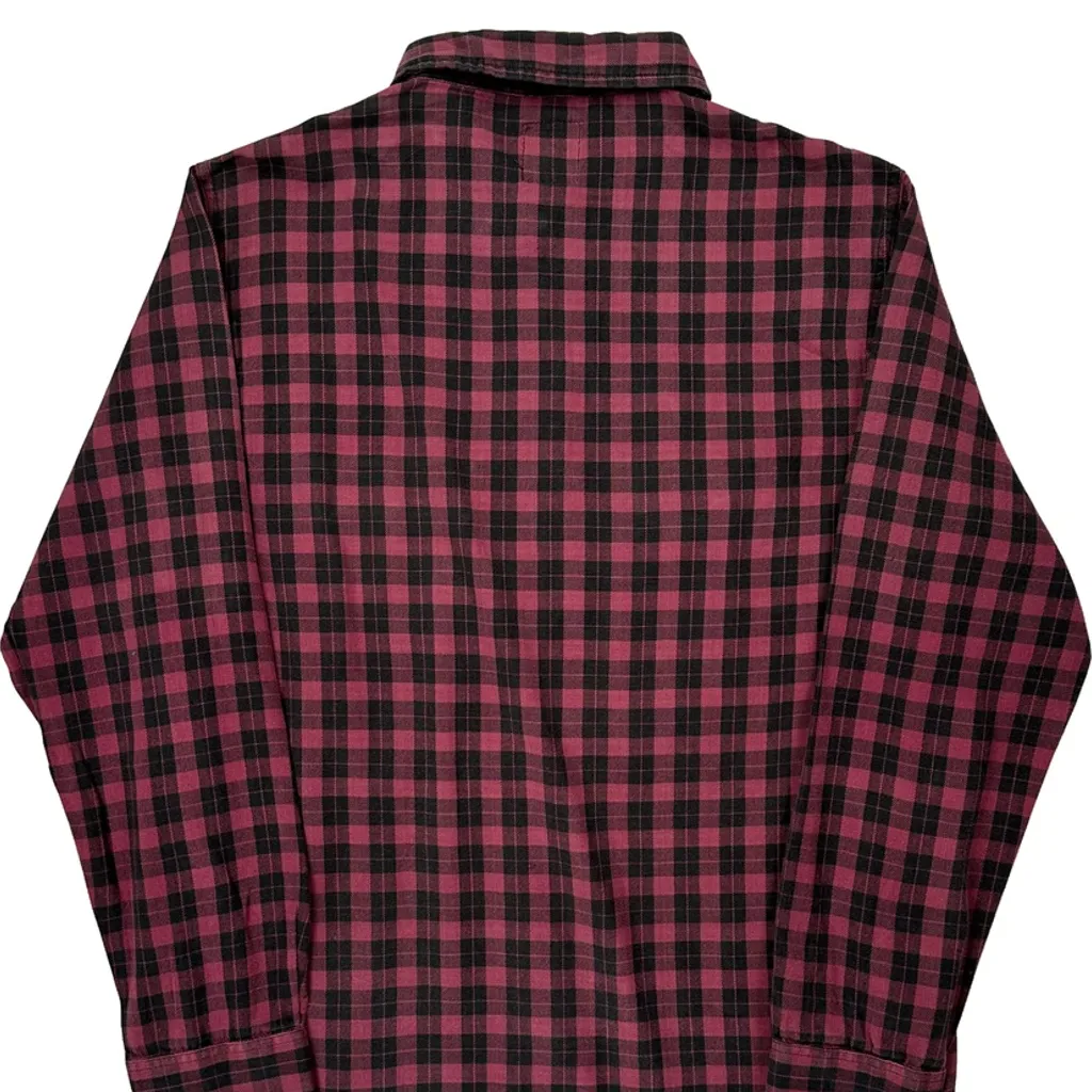 Stussy Checked Flannel Shirt - Medium Red Cotton - Image 6