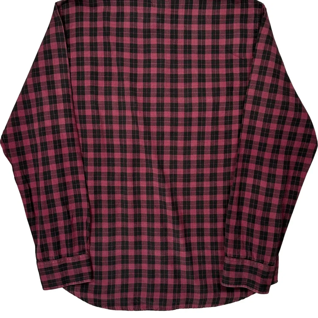 Stussy Checked Flannel Shirt - Medium Red Cotton - Image 7