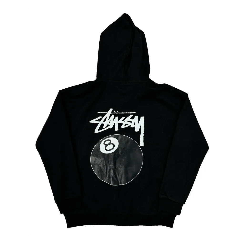 Stussy Graphic Hoodie - Small Black Cotton - Image 2