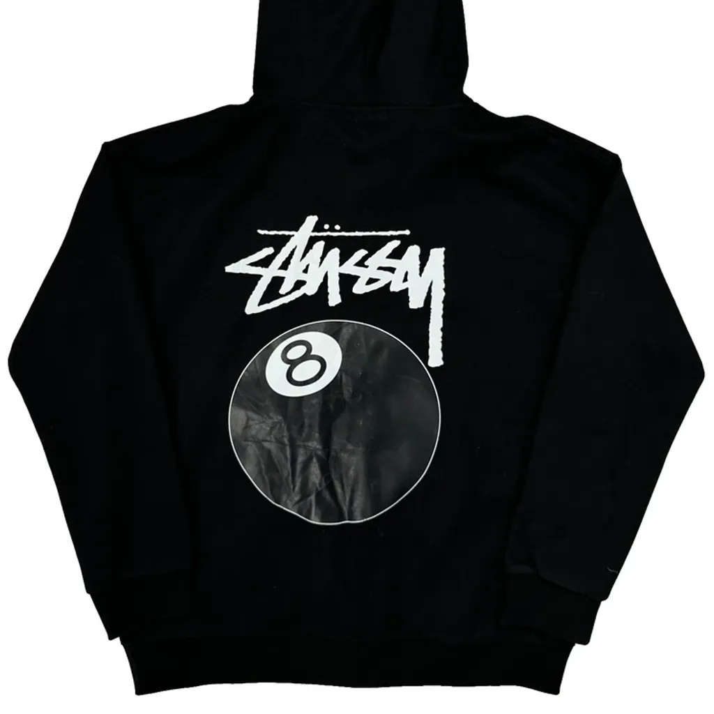 Stussy Graphic Hoodie - Small Black Cotton - Image 6