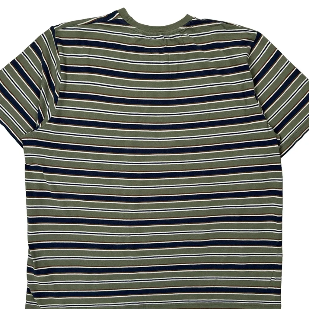 Stussy Striped T-Shirt - XL Green Cotton - Image 7