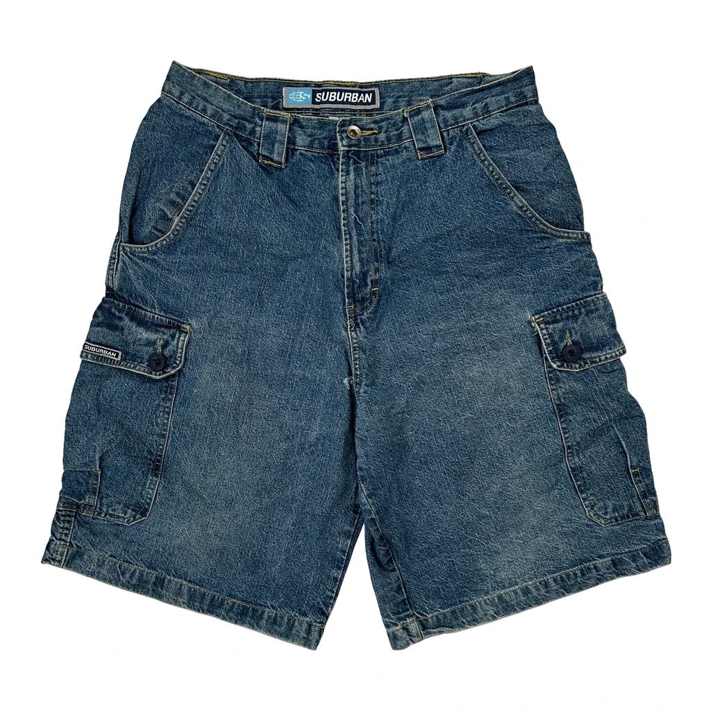 Suburban Cargo Shorts - 31W 10L Blue Denim - Image 2