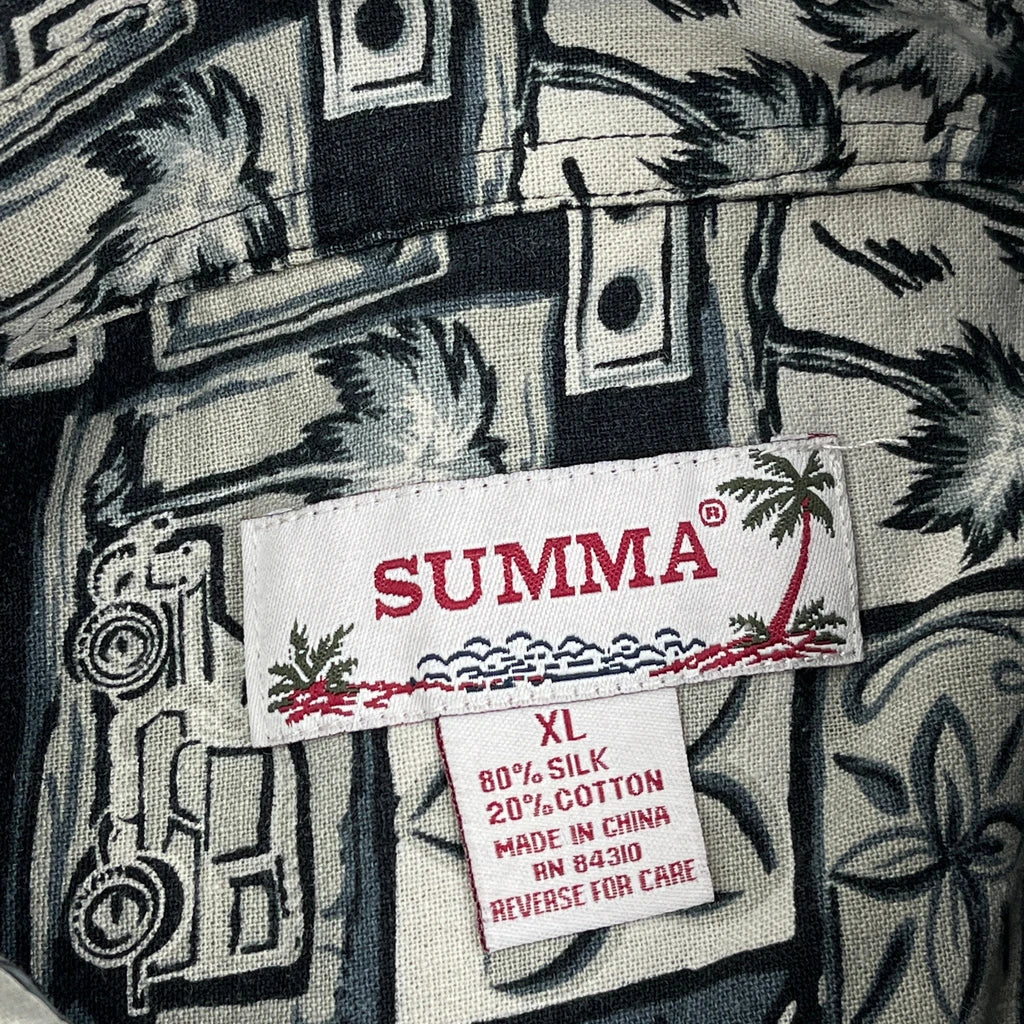 Summa Hawaiian Shirt - XL Black Silk Blend - Image 3