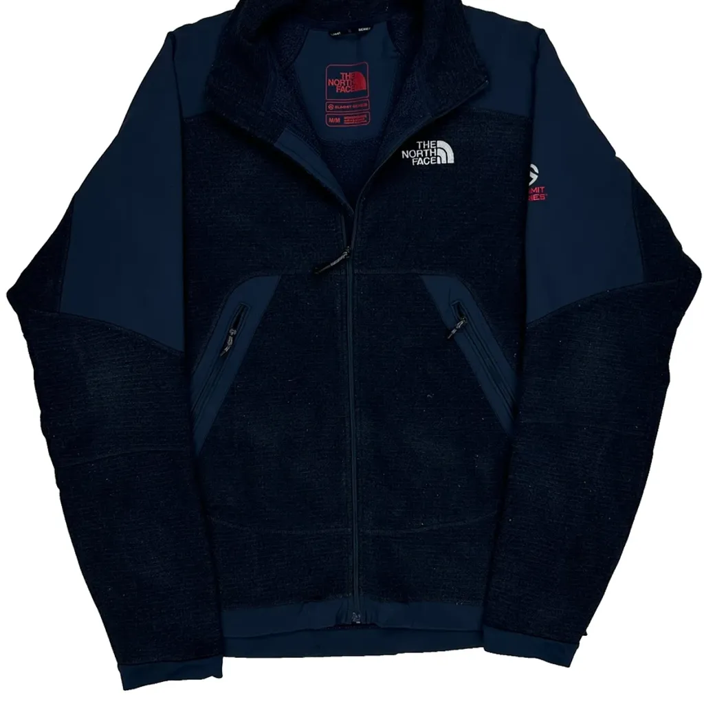 Summit Series The North Face Fleece Jacket - Medium Navy Polyester - Image 4