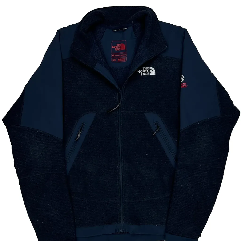 Summit Series The North Face Fleece Jacket - Medium Navy Polyester - Image 5