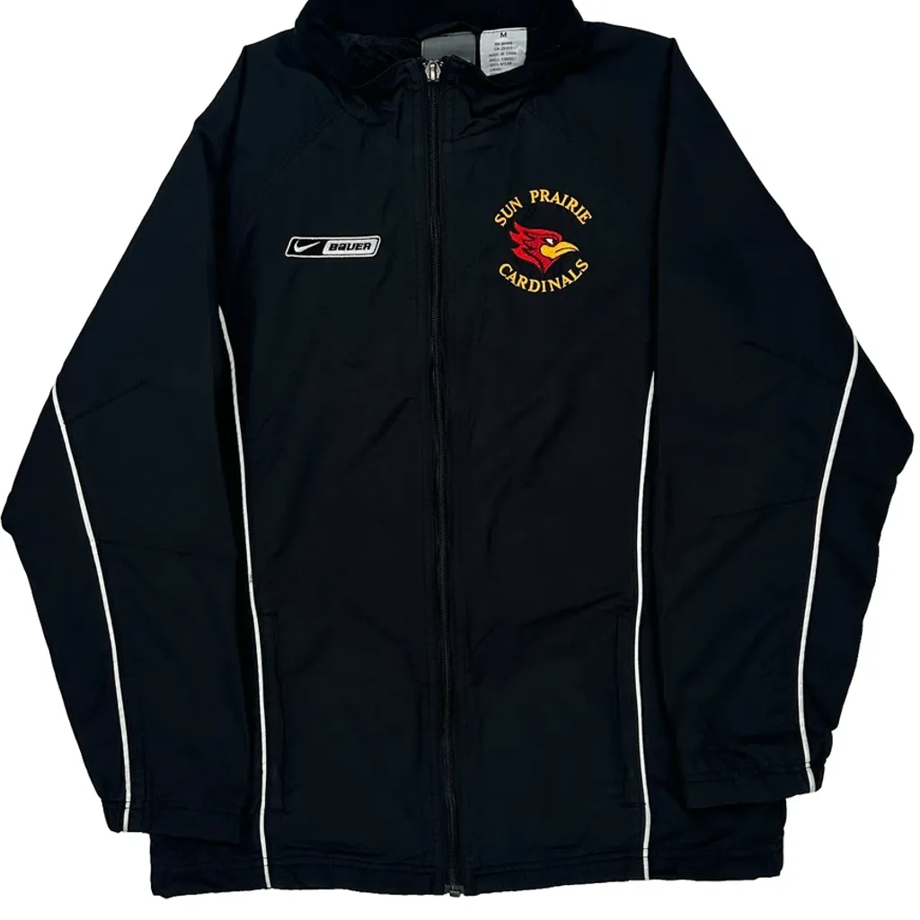 Sun Prairie Cardinals Nike Windbreaker - Medium Black Nylon - Image 4
