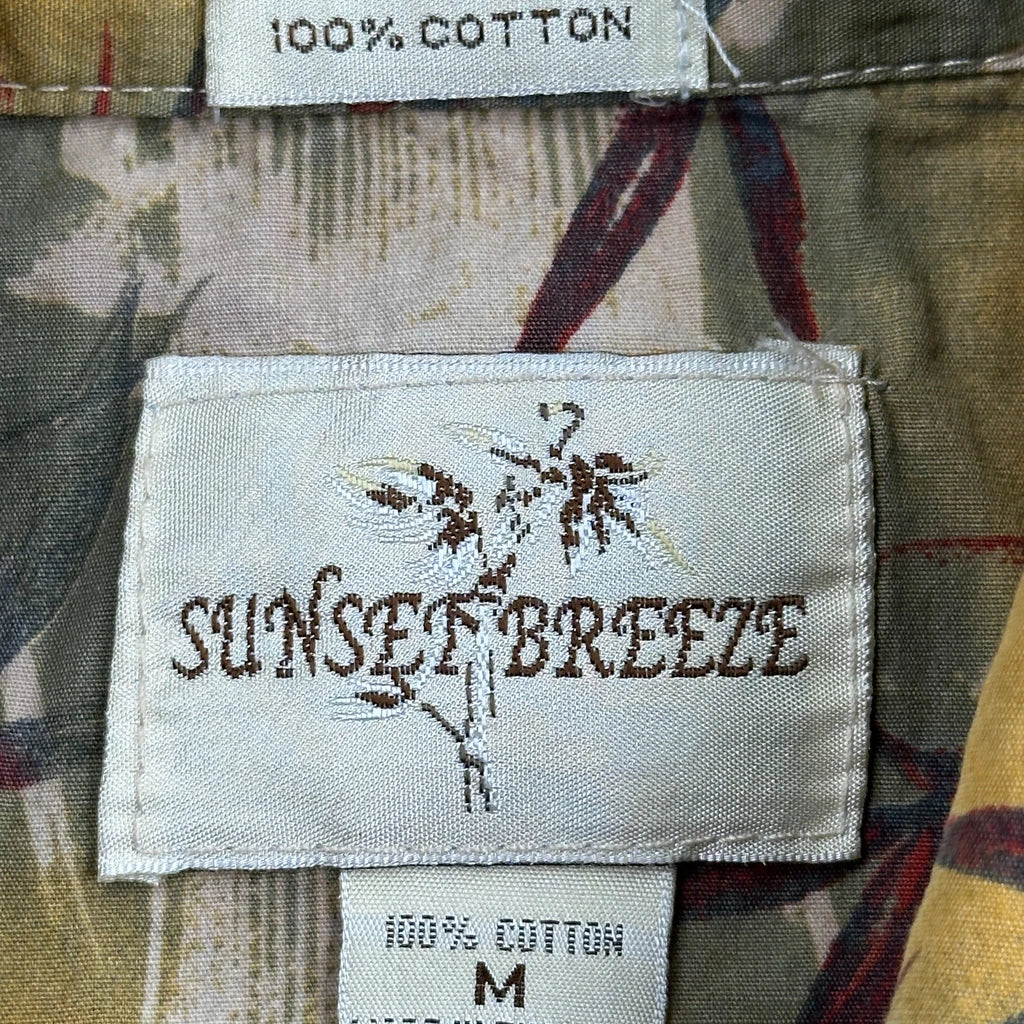 Sunset Breeze Floral Hawaiian Shirt - Medium Multicoloured Cotton - Image 3