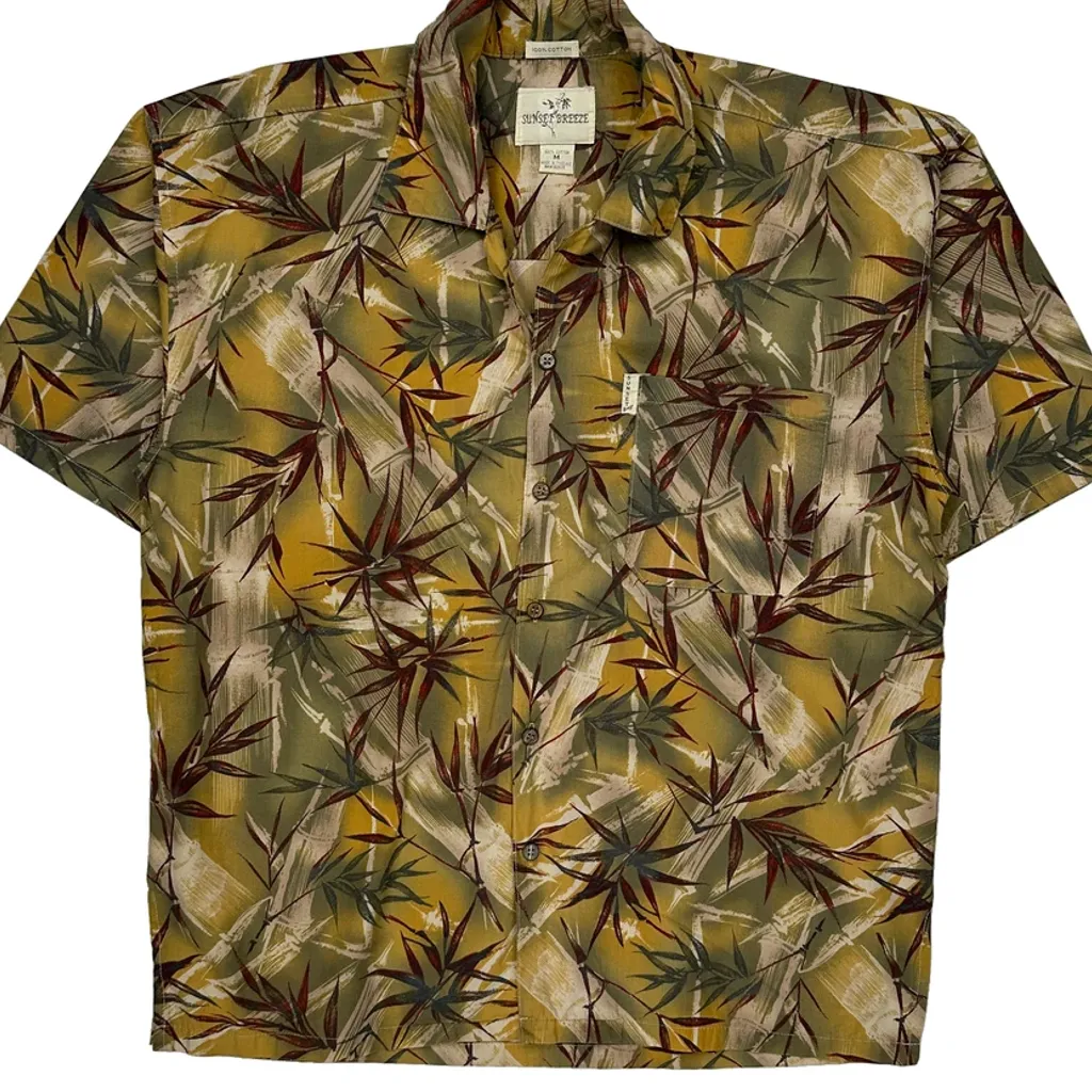 Sunset Breeze Floral Hawaiian Shirt - Medium Multicoloured Cotton - Image 4