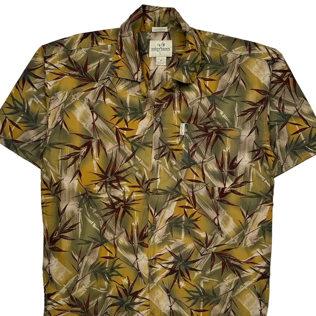 Sunset Breeze Floral Hawaiian Shirt - Medium Multicoloured Cotton - Image 5