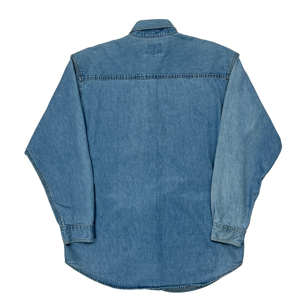 Super Bowl Champions Lee Nfl Denim Shirt - Medium Blue Cotton - Image 2
