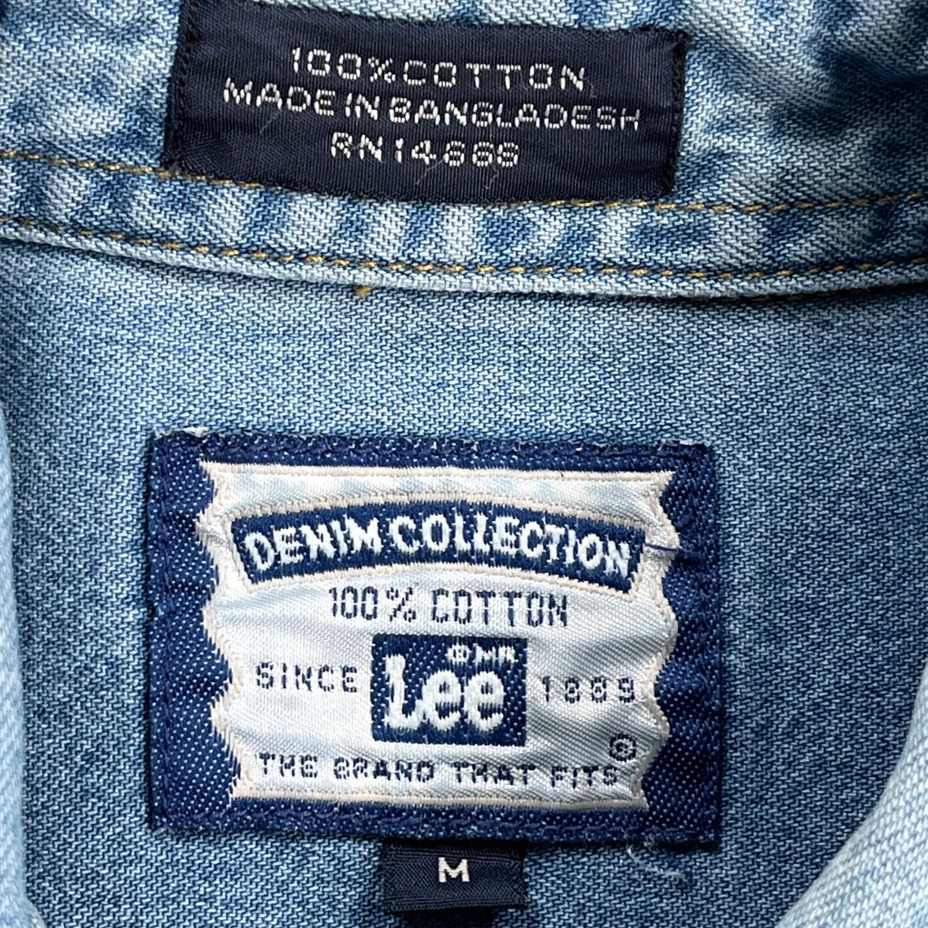 Super Bowl Champions Lee Nfl Denim Shirt - Medium Blue Cotton - Image 3