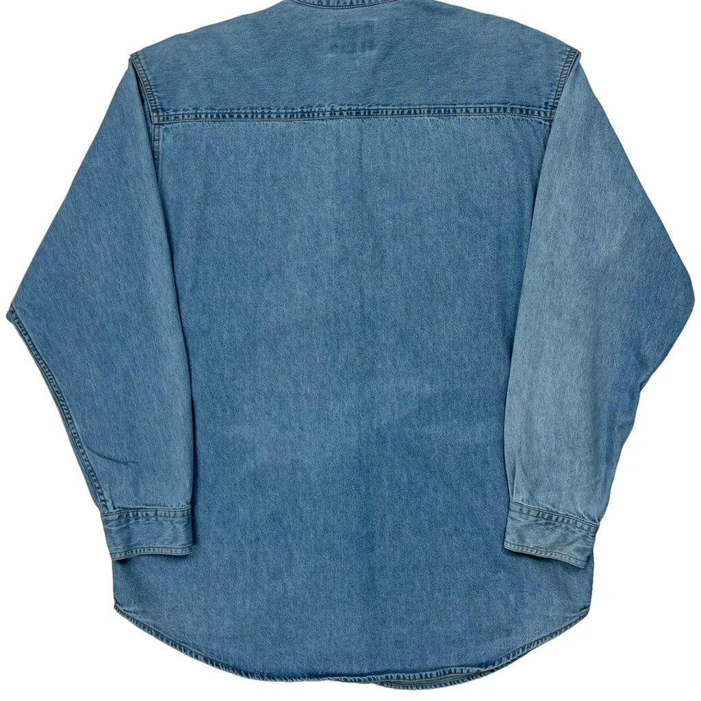 Super Bowl Champions Lee Nfl Denim Shirt - Medium Blue Cotton - Image 7