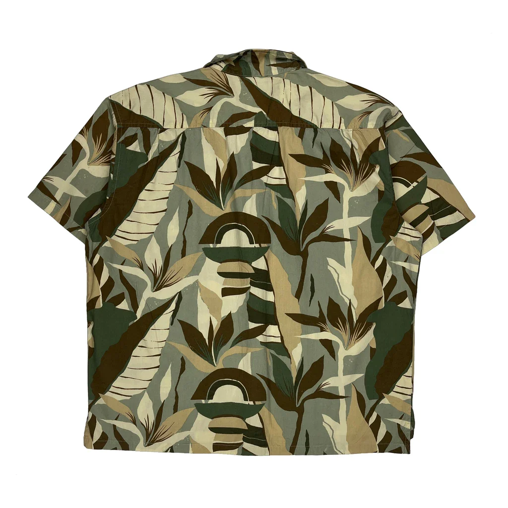 Super Masisve Hawaiian Shirt - XL Green Cotton - Image 2