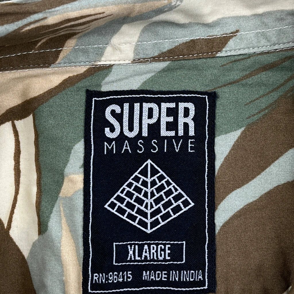 Super Masisve Hawaiian Shirt - XL Green Cotton - Image 3