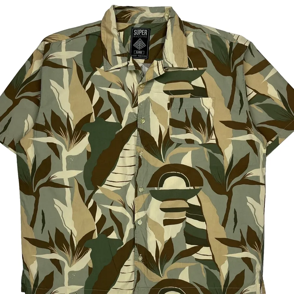 Super Masisve Hawaiian Shirt - XL Green Cotton - Image 4