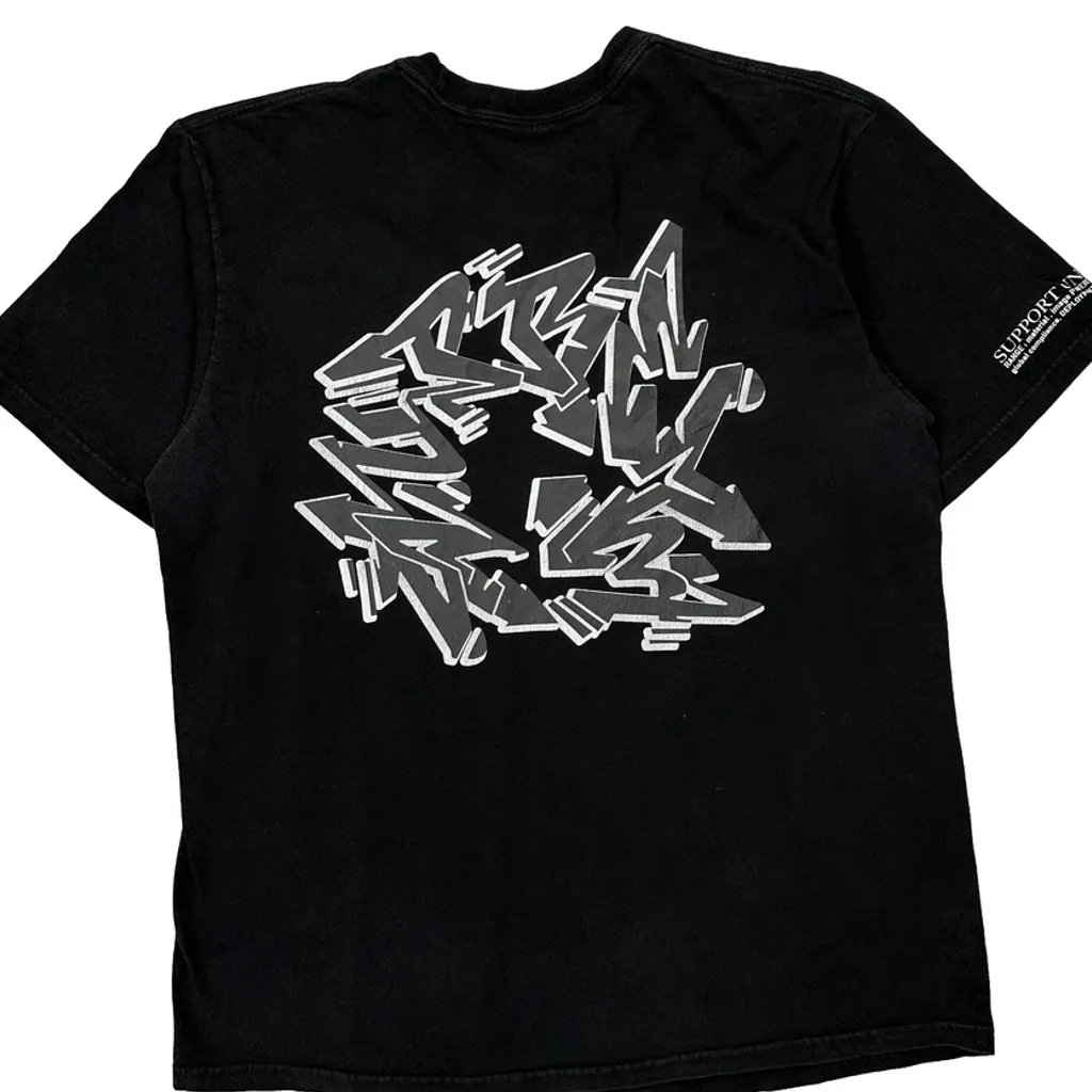 Support Unit Supreme Graphic T-Shirt - Large Black Cotton - Image 7