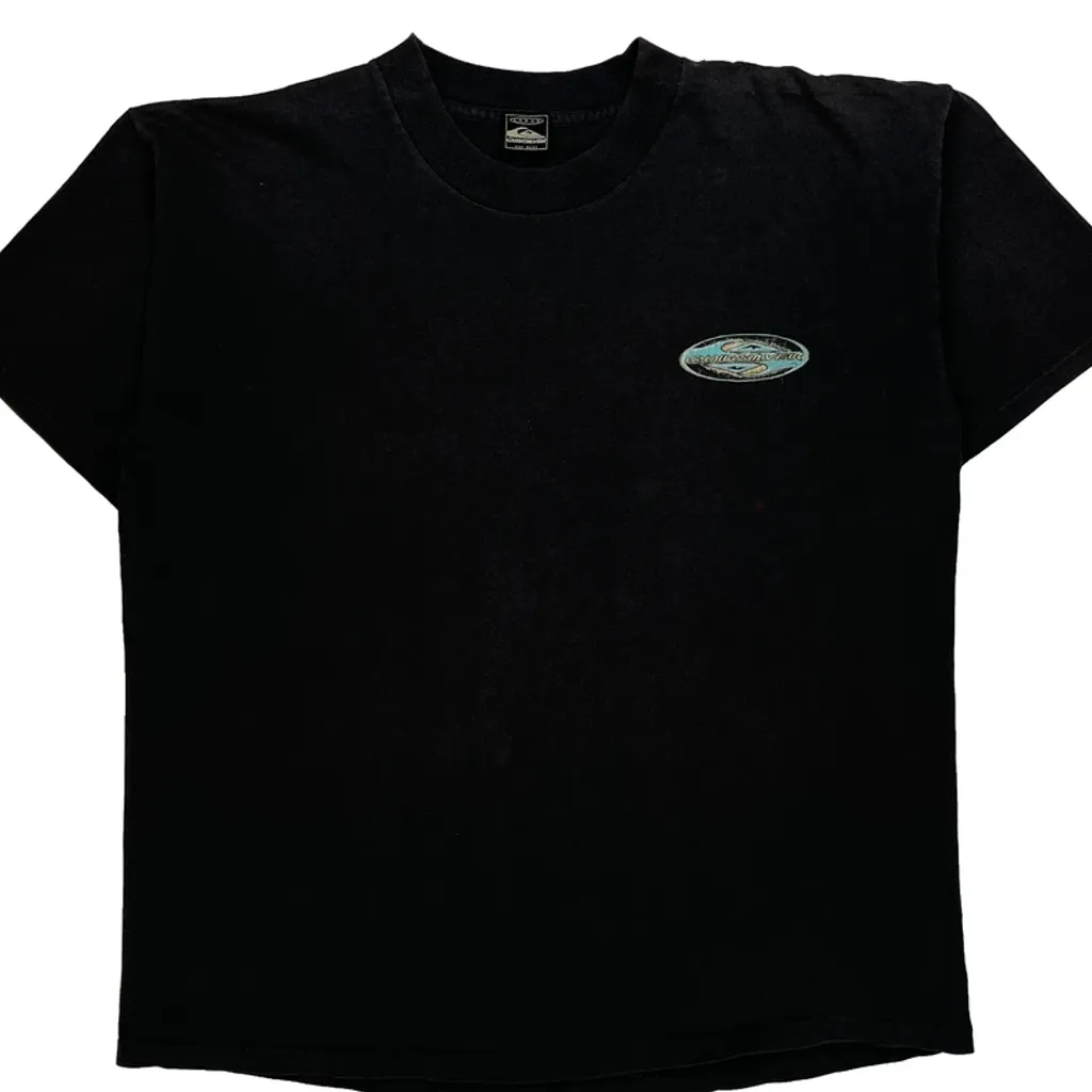 Surfing Quiksilver Graphic T-Shirt - Large Black Cotton - Image 4