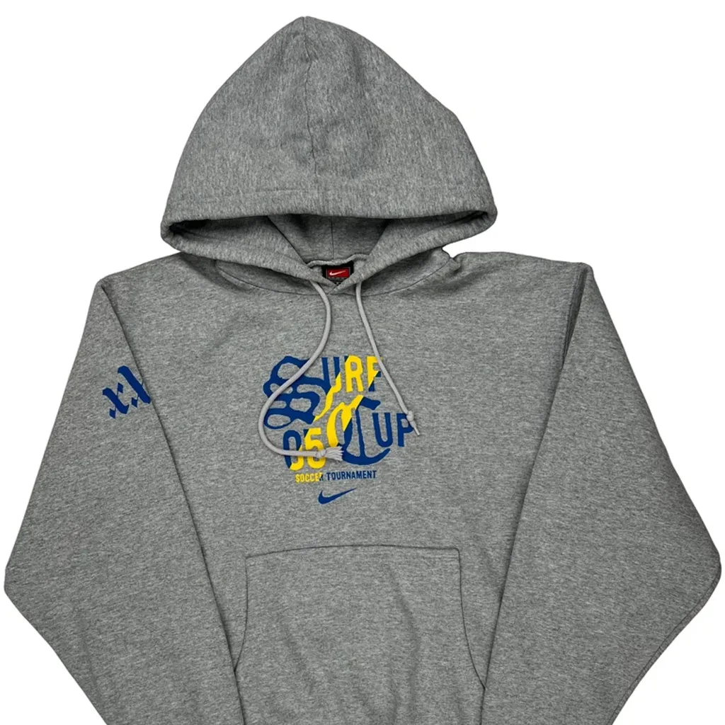 Surfs Cup Soccer Tournament 2005 Nike Graphic Hoodie - Small Gray Cotton - Image 4