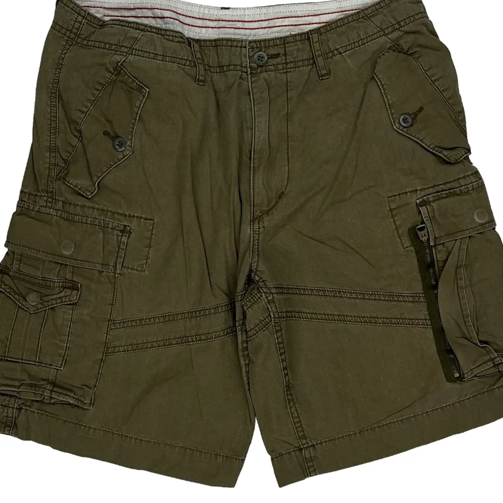 Surplus Fit Polo By Ralph Lauren USrl Cargo Shorts - 33W 11L Green Cotton - Image 10