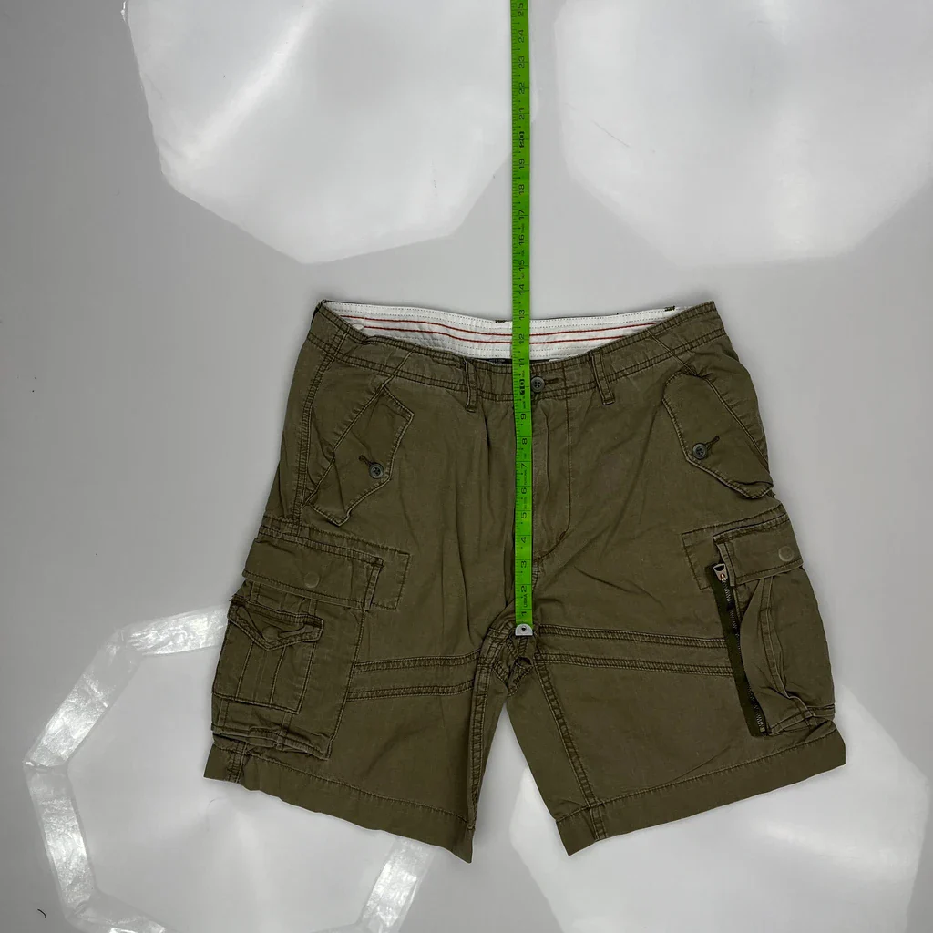 Surplus Fit Polo By Ralph Lauren USrl Cargo Shorts - 33W 11L Green Cotton - Image 4