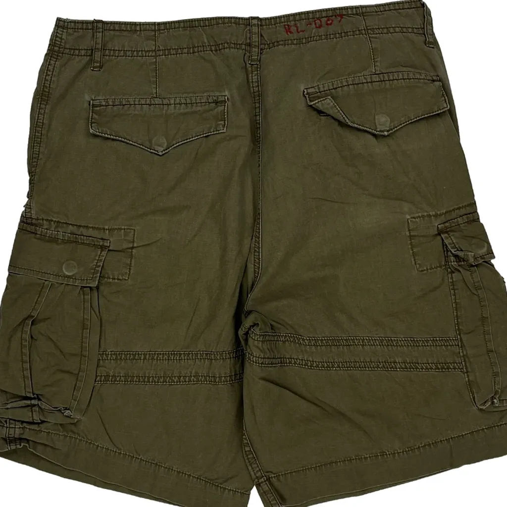Surplus Fit Polo By Ralph Lauren USrl Cargo Shorts - 33W 11L Green Cotton - Image 7