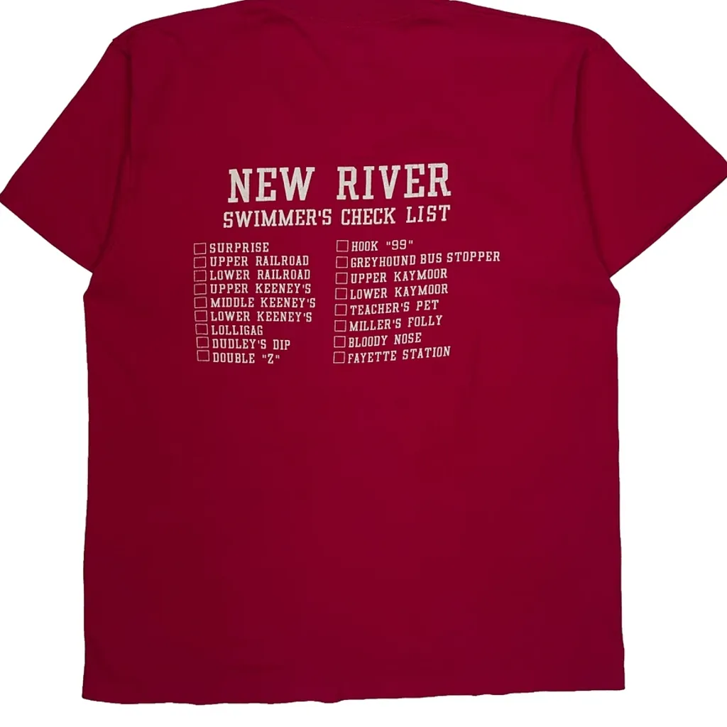 Swim Team Fruit Of The Loom Single Stitch T-Shirt - XL Red Cotton - Image 6