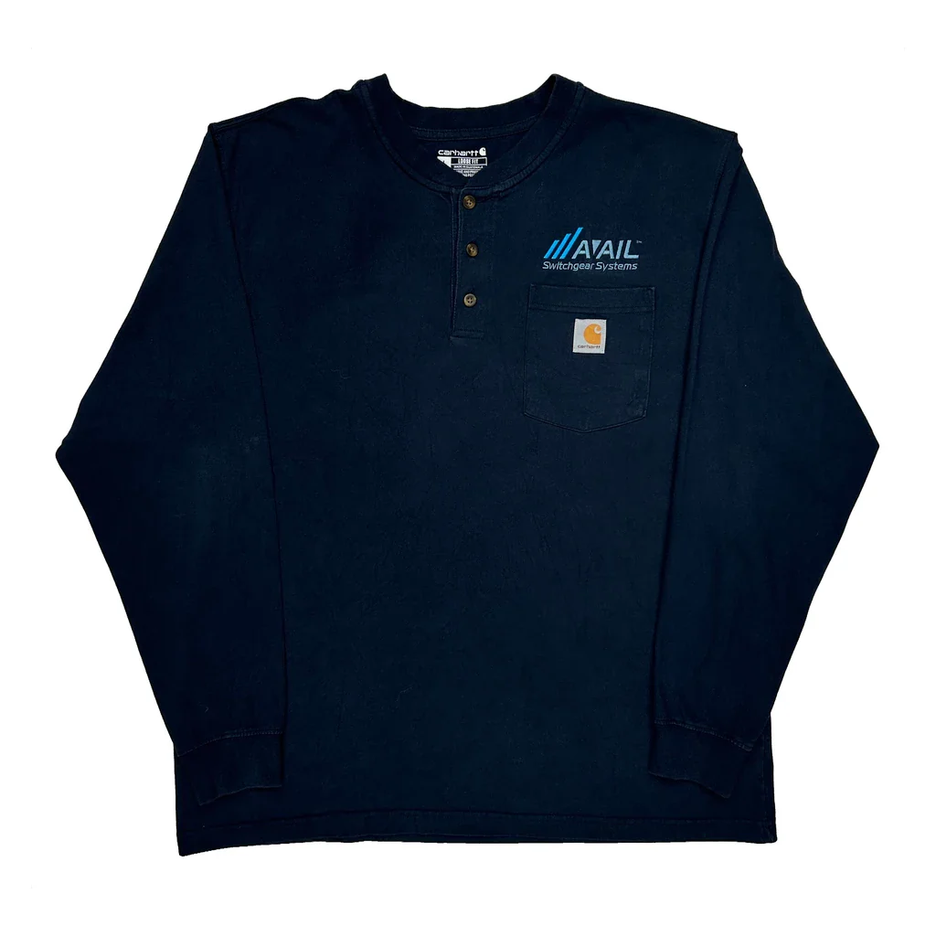 Switchgear Systems Carhartt Long Sleeve T-Shirt - Large Navy Cotton