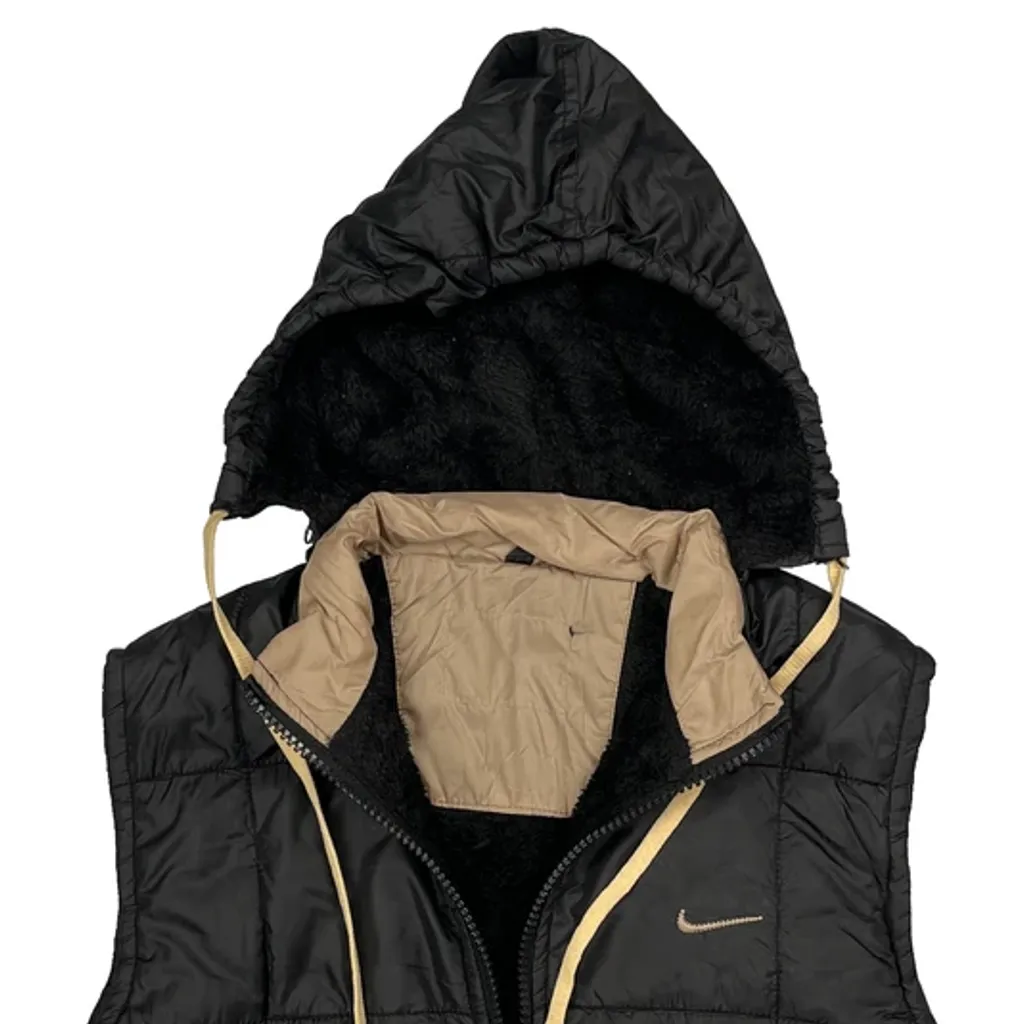 Swoosh Logo Nike Gilet- Large Black Polyester - Image 4