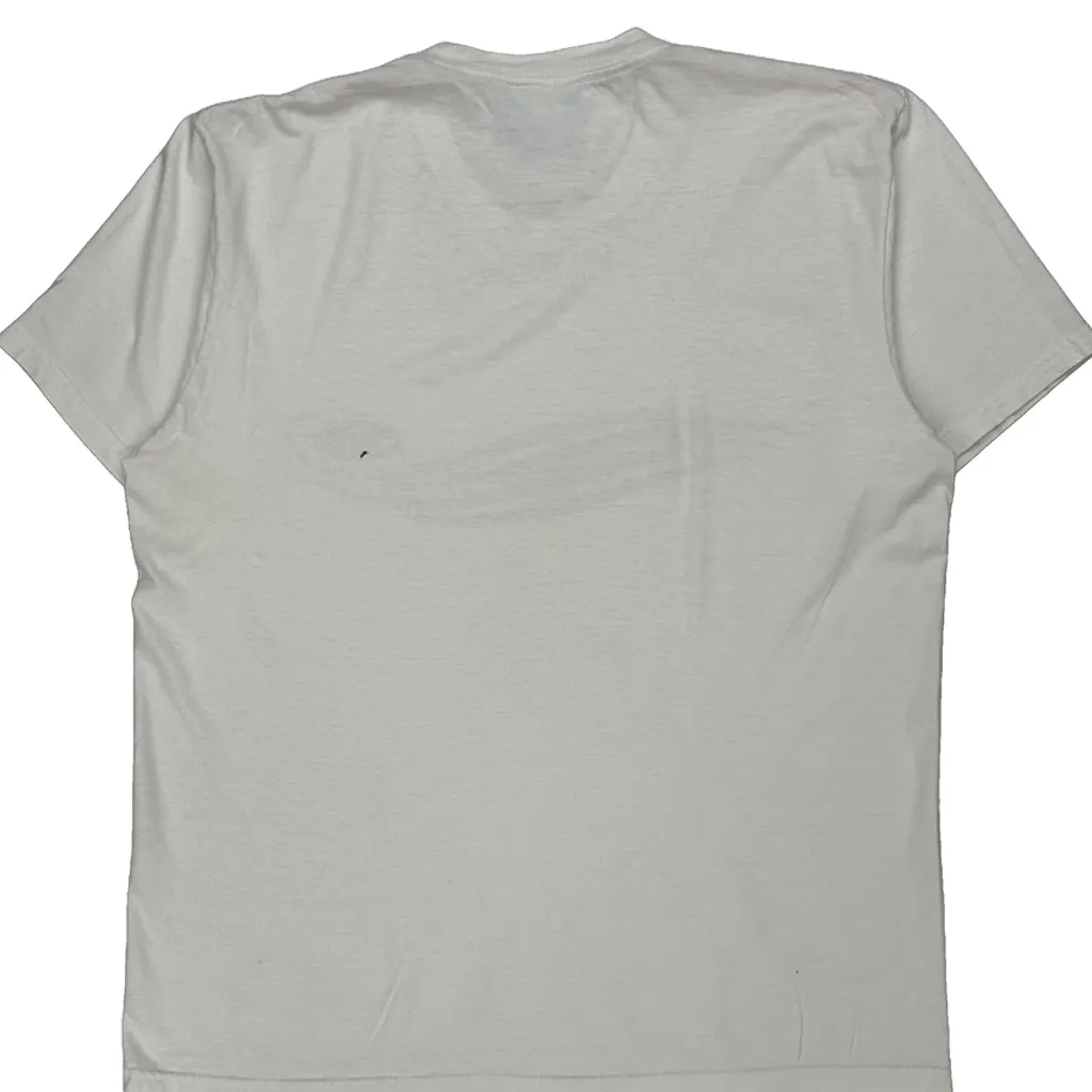 Swoosh Logo Nike Graphic T-Shirt - Medium White Cotton - Image 6