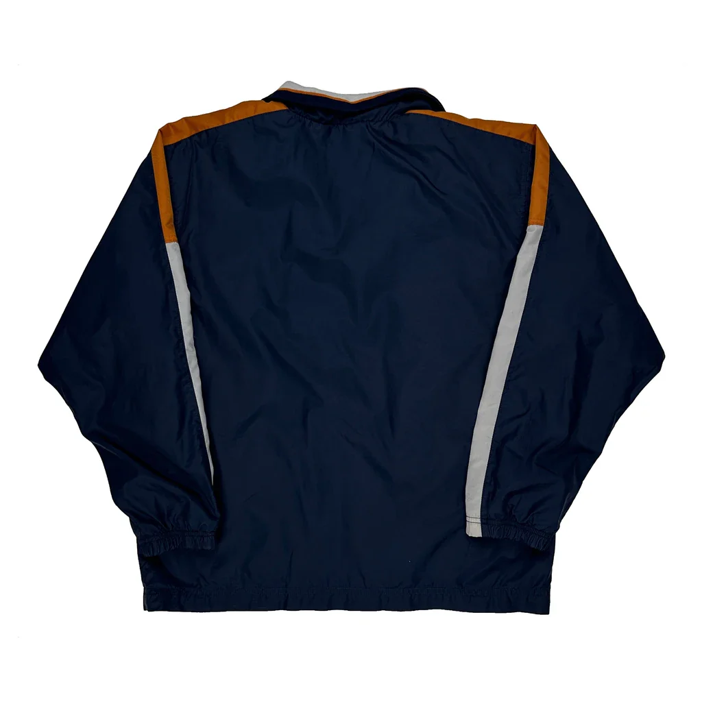 Swoosh Logo Nike Striped Track Jacket - Medium Navy Polyester - Image 2