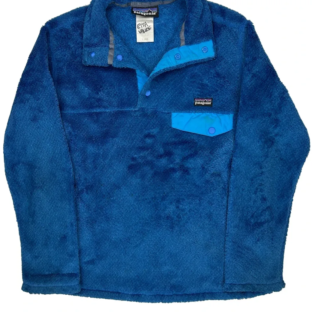 Synchilla Age 12 Patagonia Fleece - Large Blue Polyester - Image 4