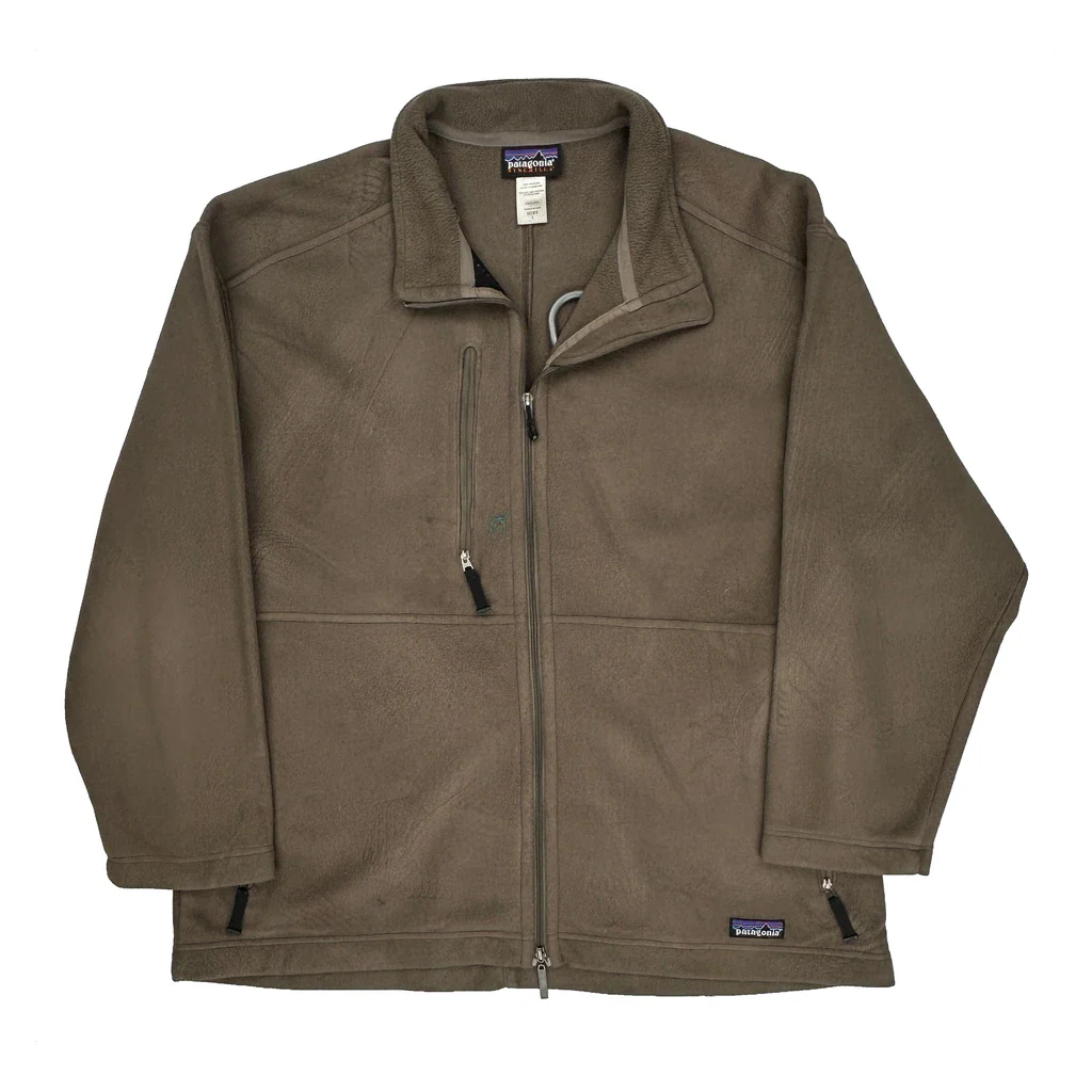 Synchilla Patagonia Fleece Jacket - Large Brown Polyester