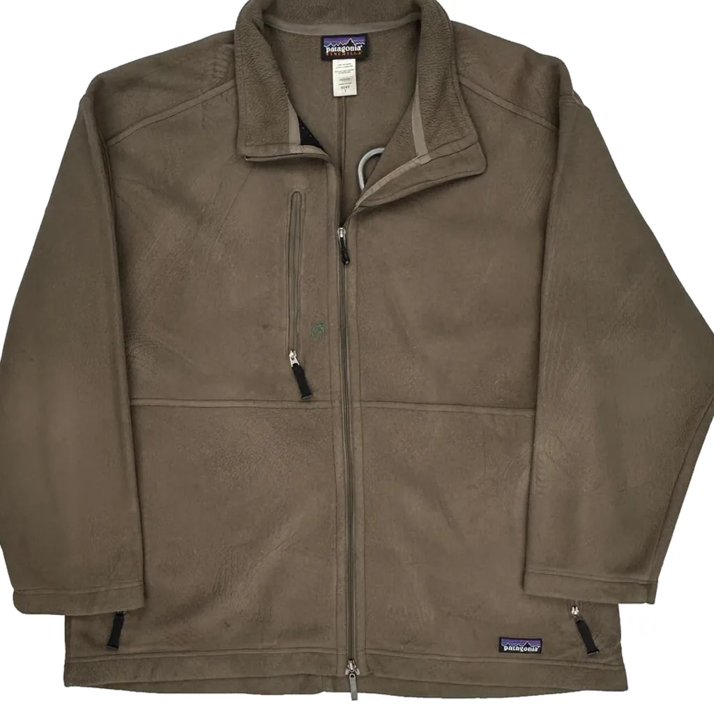 Synchilla Patagonia Fleece Jacket - Large Brown Polyester - Image 5