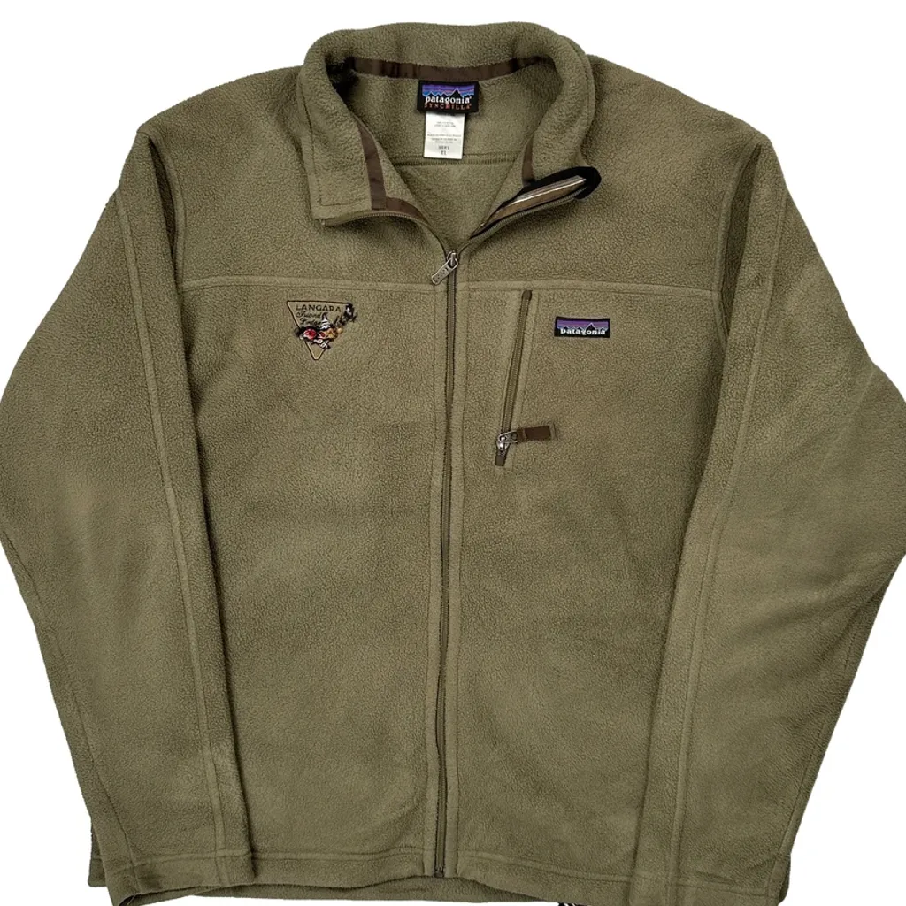 Synchilla Patagonia Fleece Jacket - XL Khaki Polyester - Image 5