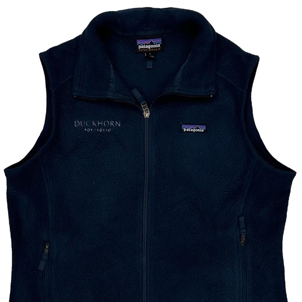 Synchilla Patagonia Fleece Jacket - Large Navy Polyester - Image 5