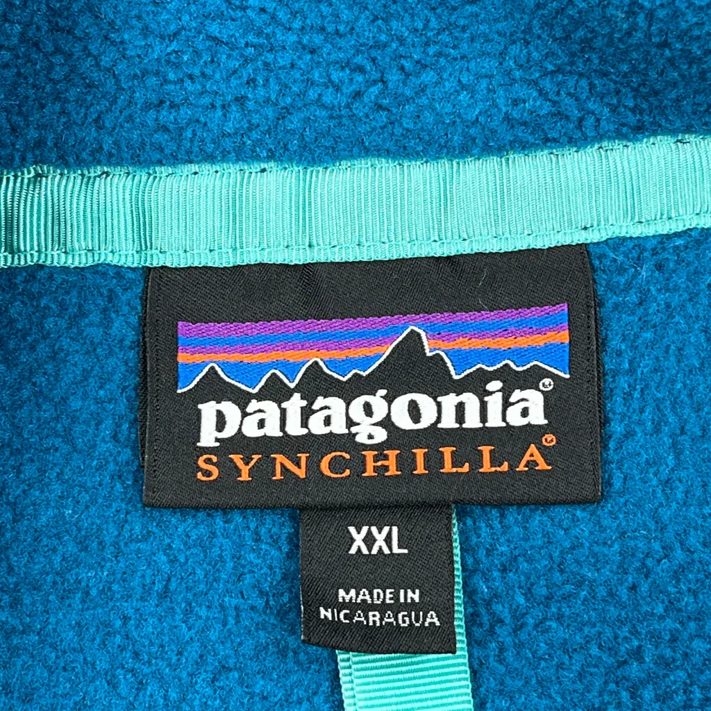 Synchilla Patagonia Snap T Fleece - 2XL Blue Polyester - Image 3
