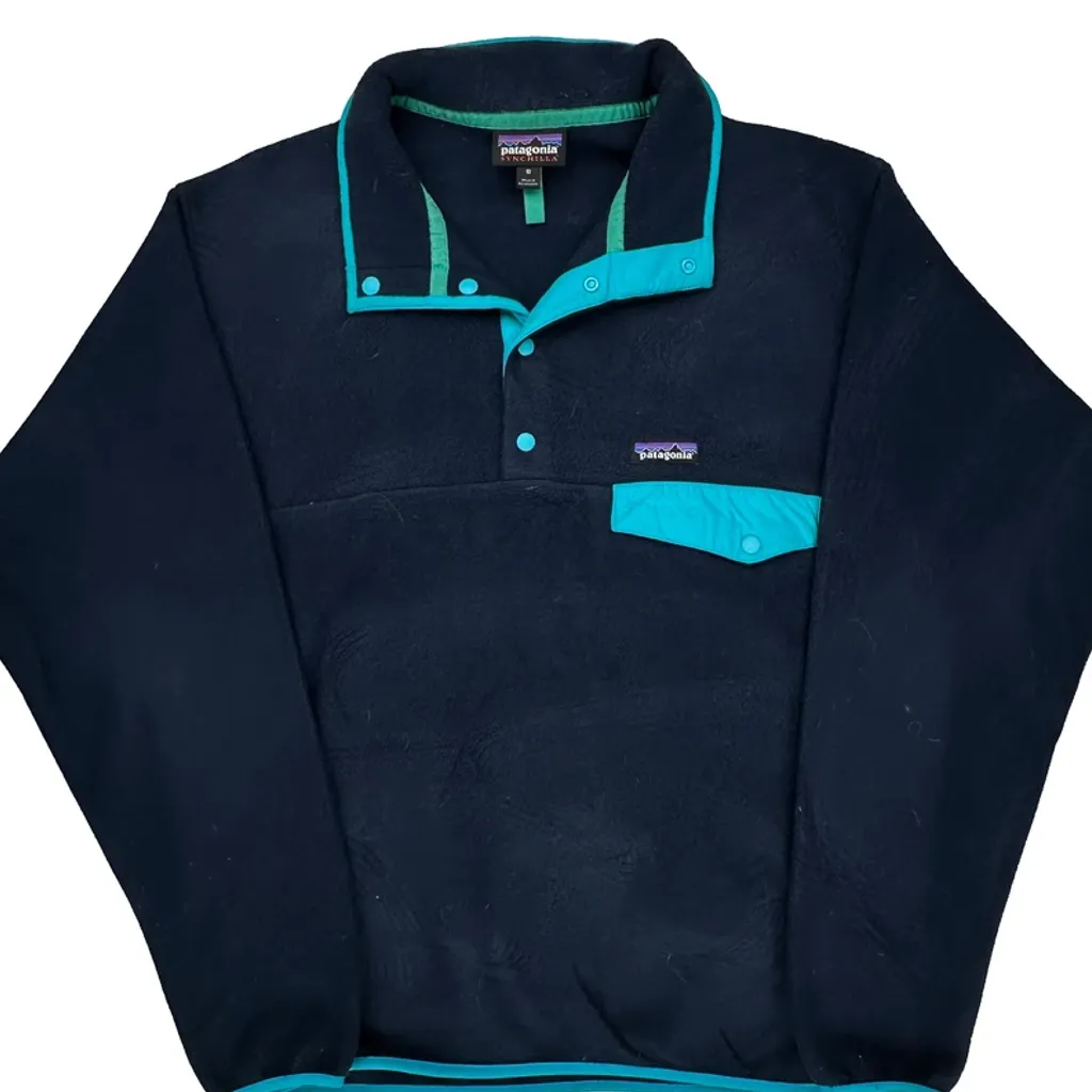 Synchilla Patagonia Snap T Fleece - Medium Navy Polyester - Image 4