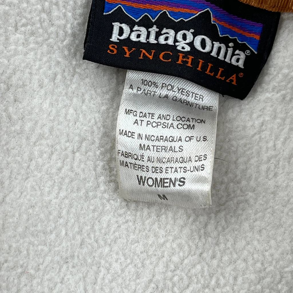 Synchilla Patagonia Colour Block Snap T Fleece - Medium Beige Polyester - Image 3