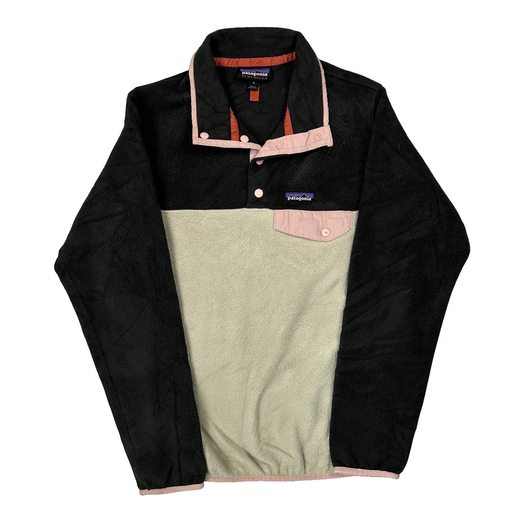 Synchilla Patagonia T Snap Fleece - Small Black Polyester