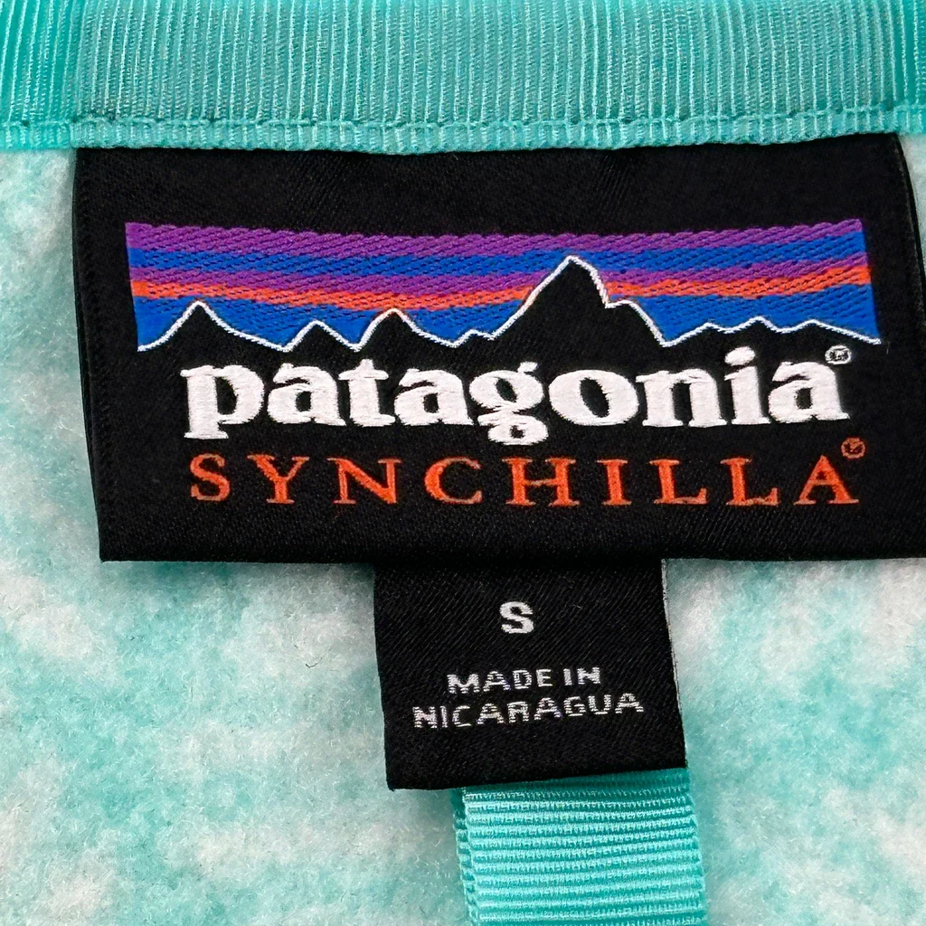 Synchilla Patagonia Batik Hex Snap T Fleece - Small Blue Polyester - Image 3