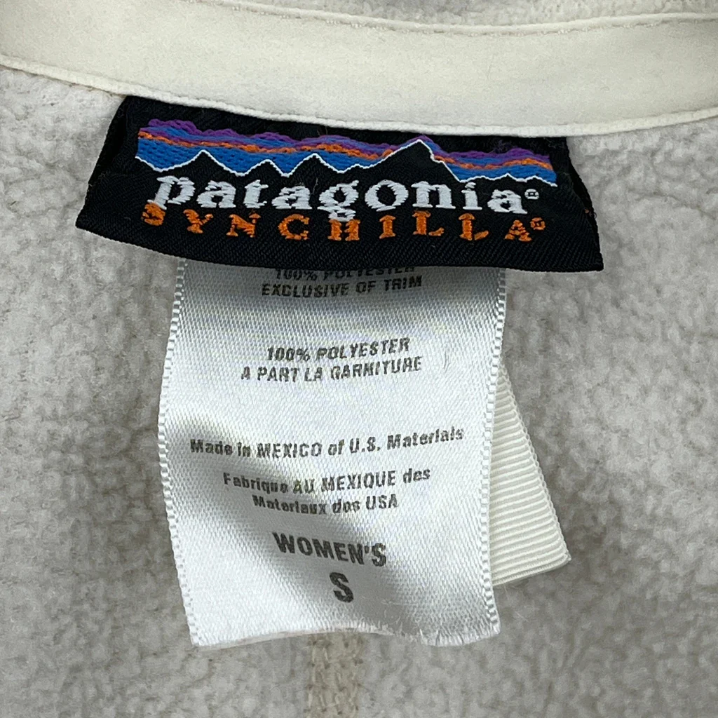 Synchilla Patagonia Fleece - Small Cream Polyester - Image 4