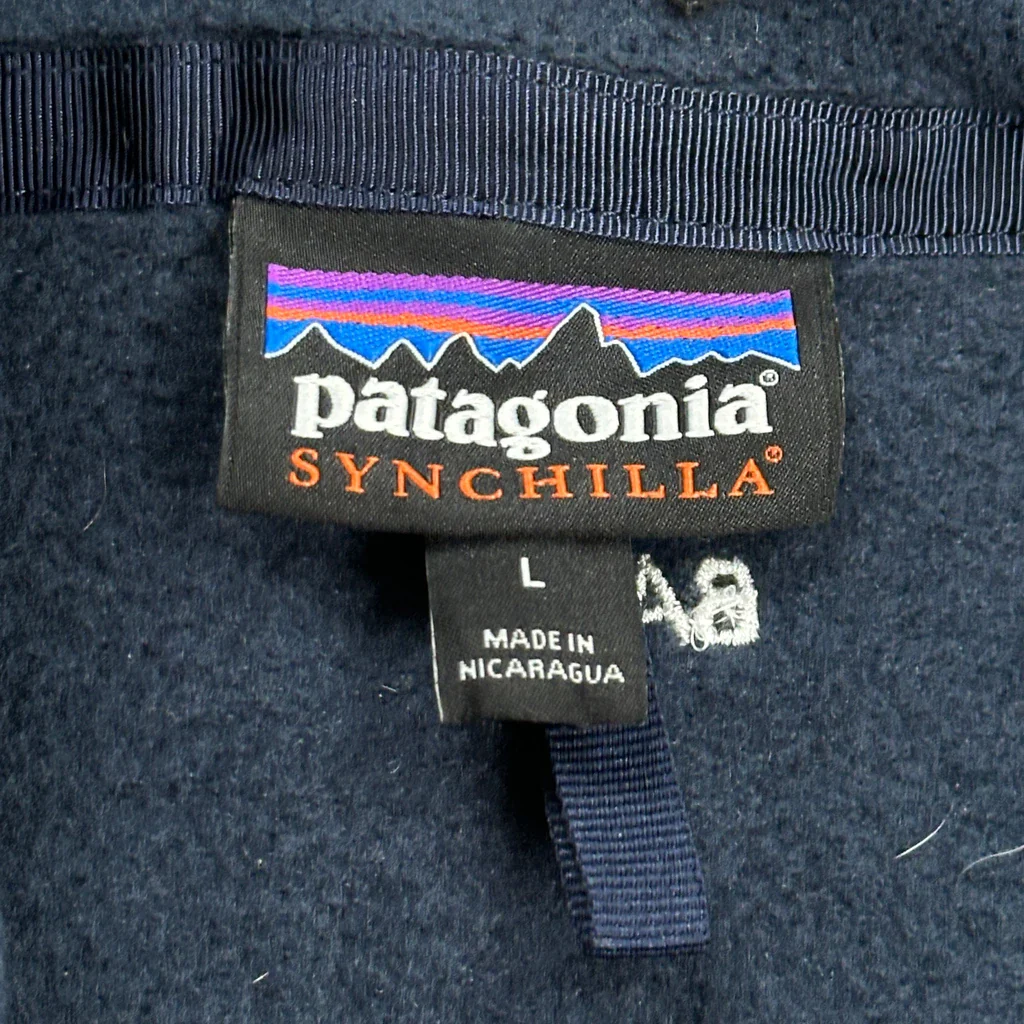 Synchilla Patagonia Gilet - Large Navy Polyester - Image 3