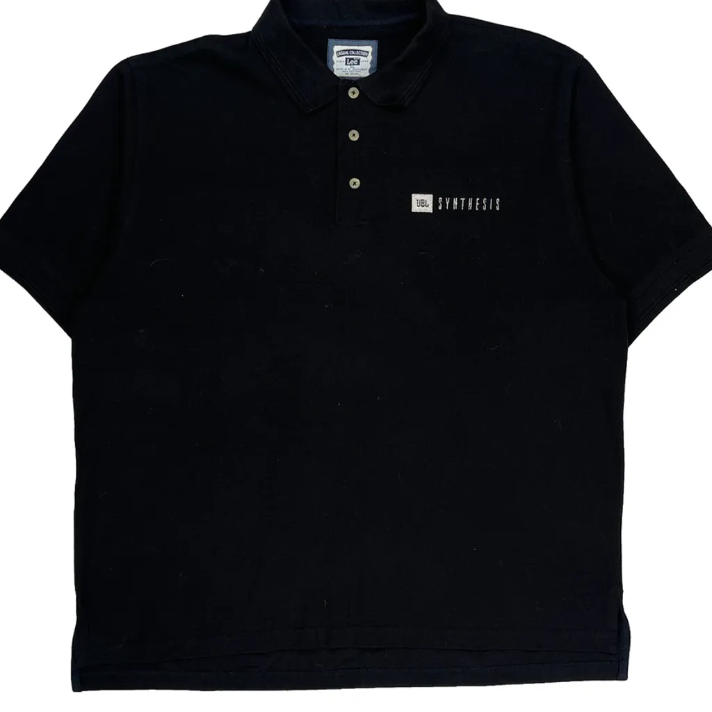 Synthesis Lee Polo Shirt - XL Black Cotton - Image 4