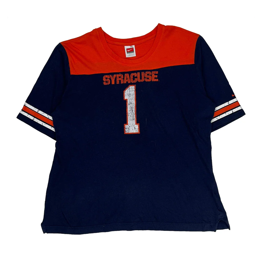 Syracuse Nike College T-Shirt - XL Navy Cotton