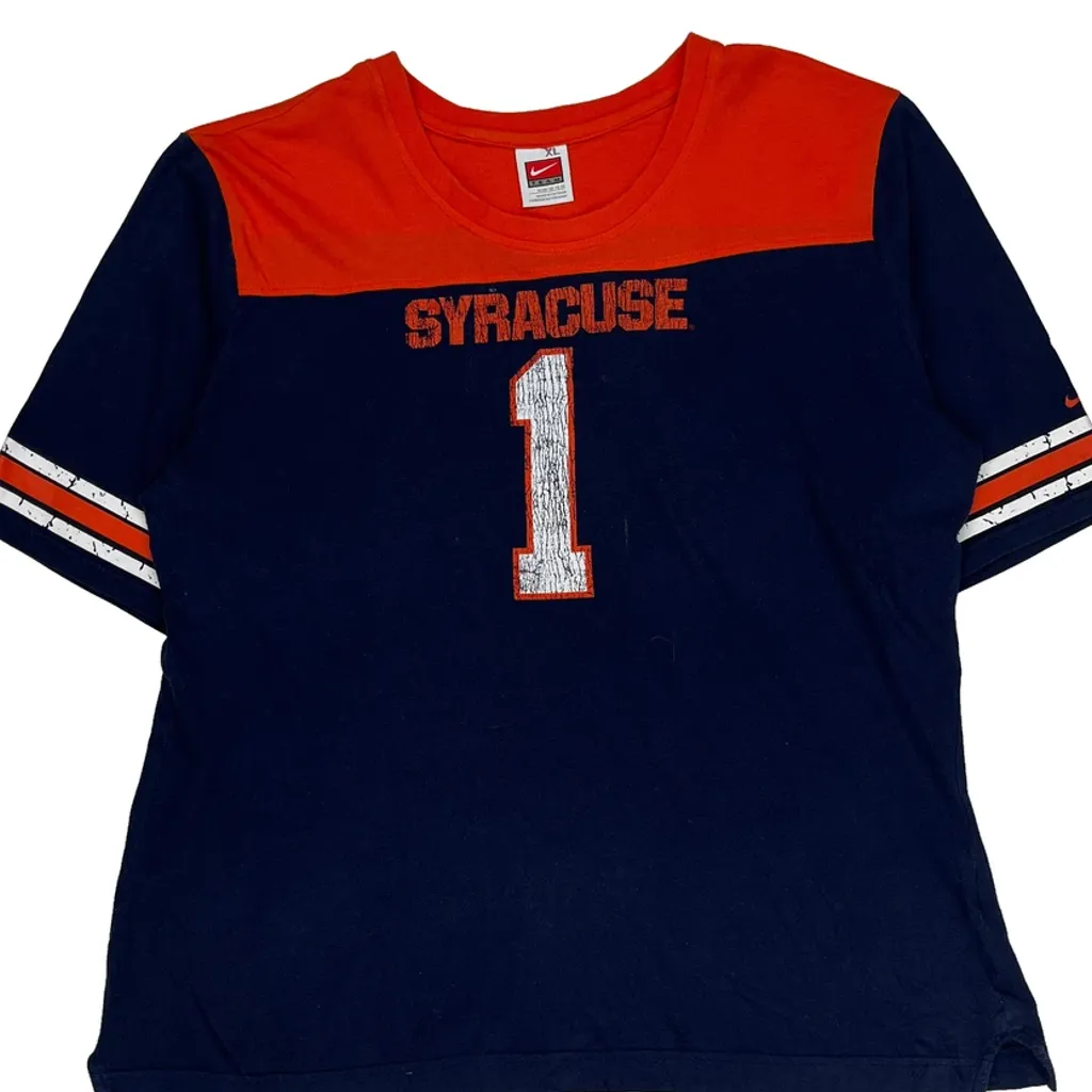 Syracuse Nike College T-Shirt - XL Navy Cotton - Image 4