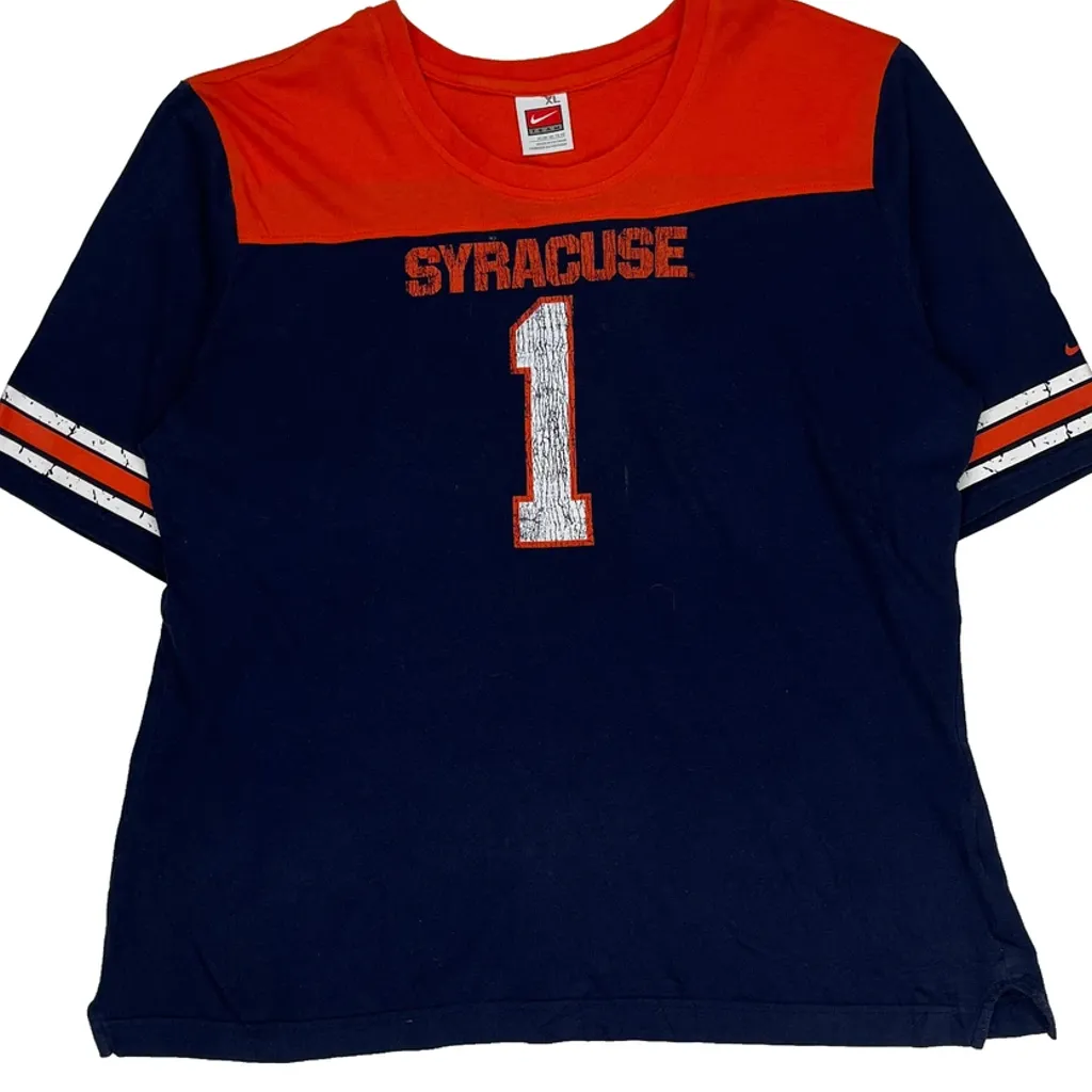 Syracuse Nike College T-Shirt - XL Navy Cotton - Image 5