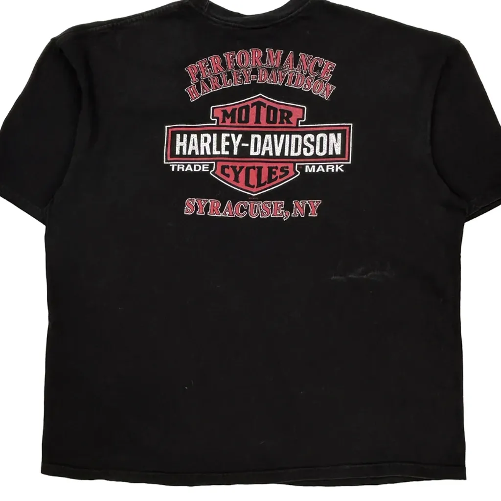 Syracuse, Ny Harley Davidson Graphic T-Shirt - 2XL Black Cotton - Image 6